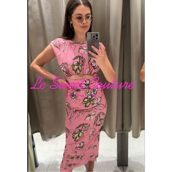 Zara | 55% Linen Cut Out Dress - Picture 12 of 16